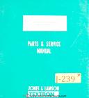 Jones & Lamson-Jones & Lamson No. 7, Saddle Type Turret lathe, Service and Parts Manual 1964-No. 7-02